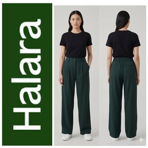 HALARA Green Unisex Work Casual 2Side Pockets Women’s Medium Large Work Pants